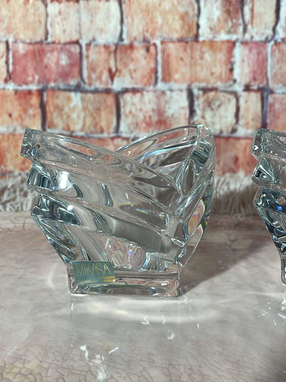 Mikasa Clear Crystal Swirl Votive Holder